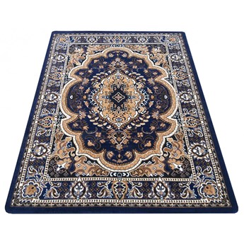 Granatowy prostokątny dywan do salonu - Malkin