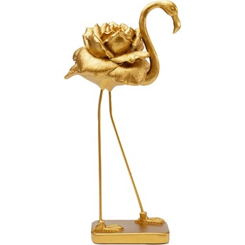 Dekoracja stojąca Rose Flamingo 21x42 cm złota