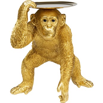 Figurka dekoracyjna Butler Playing Chimp 45x52 cm złota