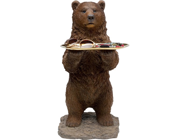 Figurka dekoracyjna Butler Standing Bear 32x62 cm Zwierzęta Kolor Brązowy