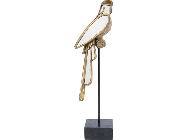 Figurka dekoracyjna Parrot 53 cm złota postarzana - lustrzana Kolor Złoty Kategoria Figury i rzeźby