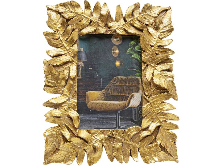 Ramka na zdjęcia Leaves 20x24 cm złota Kolor Złoty