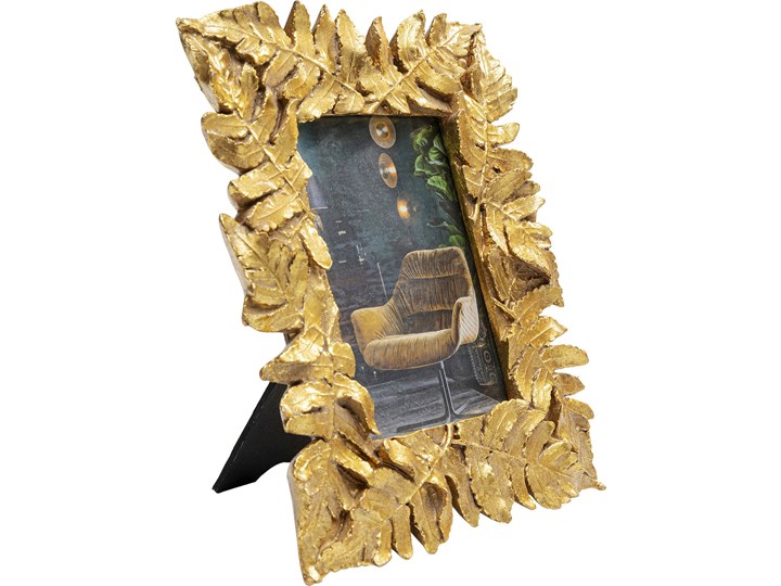 Ramka na zdjęcia Leaves 20x24 cm złota Kolor Złoty Kategoria Ramy i ramki na zdjęcia