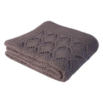 Brązowy bawełniany koc Homemania Decor Cotton, 130x170 cm