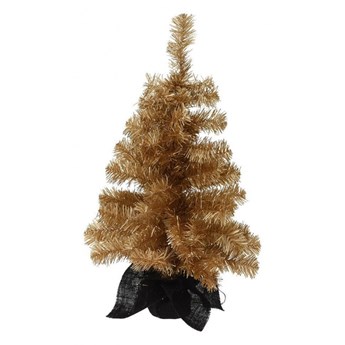 Choinka sztuczna złota ozdobna dekoracyjna drzewko świąteczne z jutą 60 cm kod: O-839019