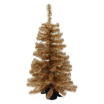 Choinka sztuczna złota ozdobna dekoracyjna drzewko świąteczne z jutą 90 cm kod: O-839020