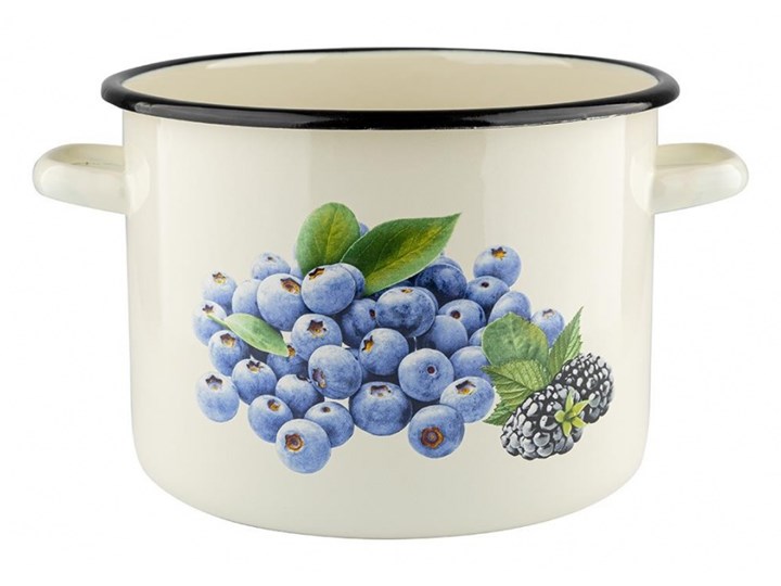GARNEK EMALIOWANY PROSTY B/P BORÓWKA 22CM 6L UA kod: 000-GAR-16176/2