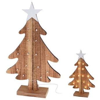 Choinka świąteczna led drewniana podświetlana dekoracyjna ozdobna święta Boże Narodzenie 37,5 cm kod: O-839026