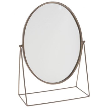 Lustro lusterko kosmetyczne do makijażu na stojaku 30x43 cm w metalowej ramie loft kod: O-510209