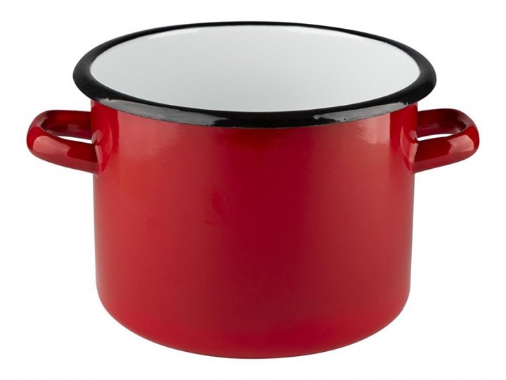 GARNEK EMALIOWANY PROSTY GŁADKI B/P CZERWONY 22CM 6L UA kod: 000-GAR-16176/4 Średnica 22 cm Pojemność 6 l
