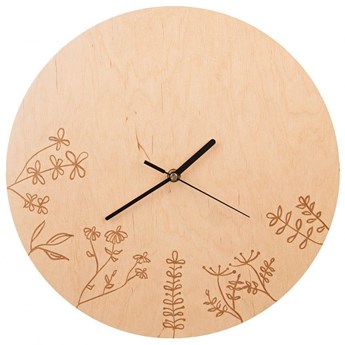 Zegar ścienny drewniany wiszący okrągły na ścianę 34 cm kod: O-130837