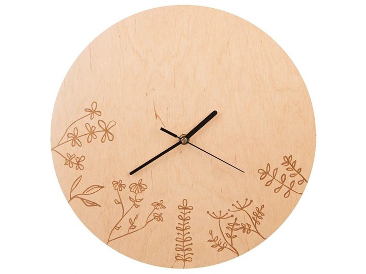 Zegar ścienny drewniany wiszący okrągły na ścianę 34 cm kod: O-130837