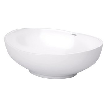 Oval umywalka nablatowa owalna 33x41 cm biała MSU-5060B