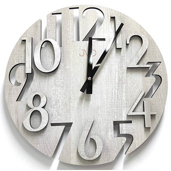 Drewniany zegar ścienny JVD HT113.2 średnica 40 cm