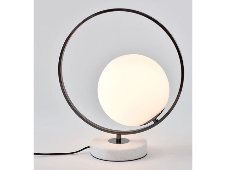 Lampa stołowa Bella czarny chrom z marmurową podstawą