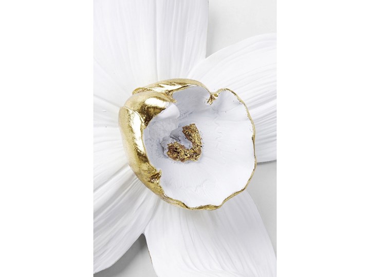 Dekoracja ścienna Orchid 24x25 cm biała Kolor Złoty Kategoria Dekor ścienny