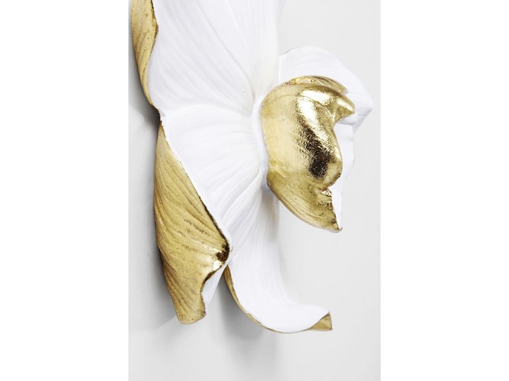 Dekoracja ścienna Orchid 24x25 cm biała Kategoria Dekor ścienny Kolor Złoty