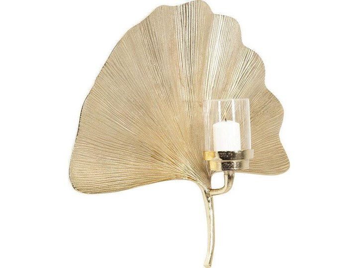 Dekoracja ścienna / świecznik Ginkgo Leaf 75x60 cm Kolor Biały
