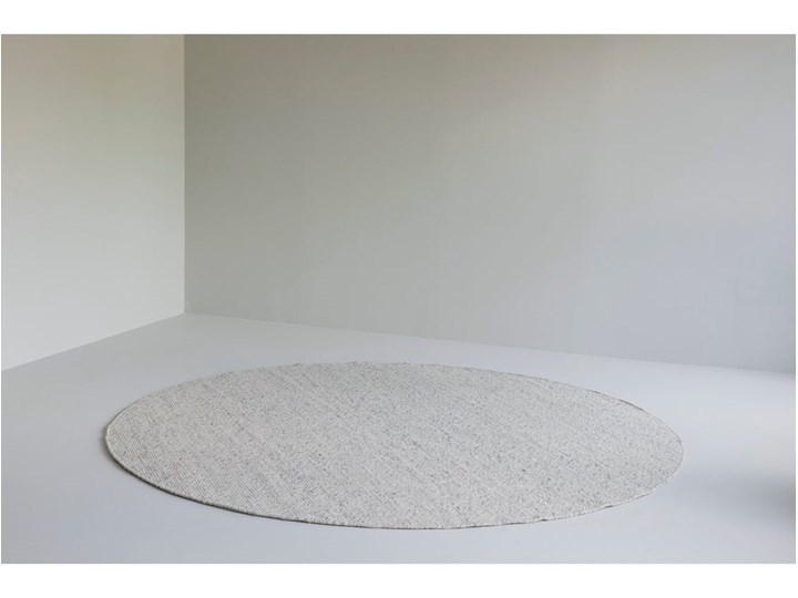 Dywan Auckland ∅250 cm naturalny 250x250 cm Dywany Okrągły Wełna Kolor Biały