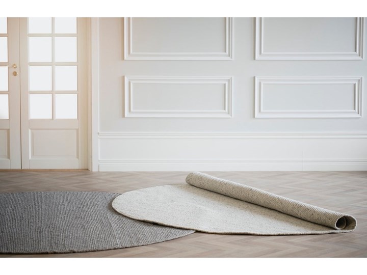 Dywan Auckland ∅250 cm naturalny Wełna 250x250 cm Dywany Okrągły Kolor Biały