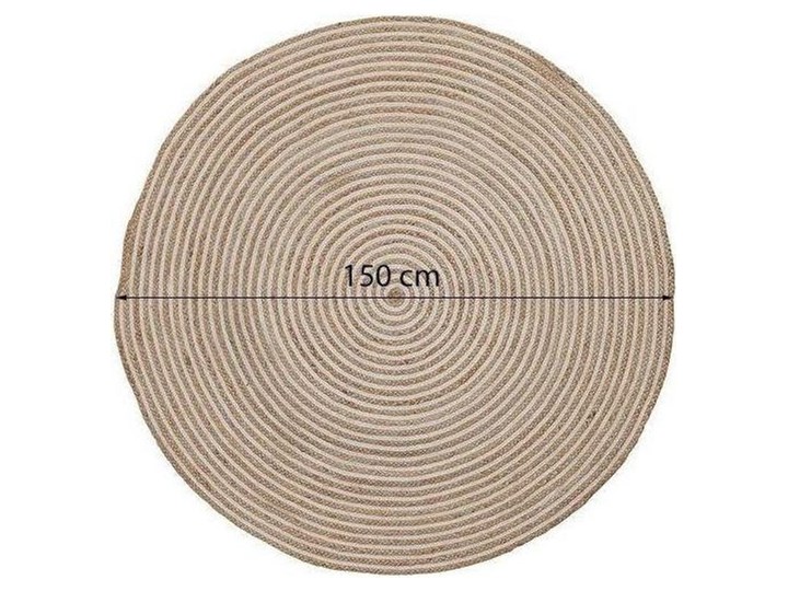 Dywan Saht Ø 150 cm naturalny biały Juta Okrągły Dywany 150x150 cm Pomieszczenie Salon