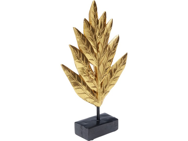 Figurka dekoracyjna Leaves 15x25 cm złota Kolor Złoty