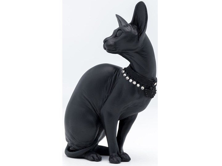Figurka dekoracyjna Sitting Cat Audrey 18x27 cm czarna