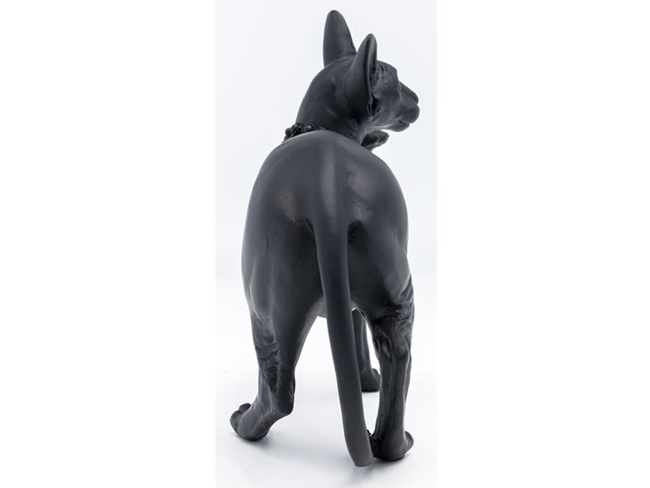 Figurka dekoracyjna Standing Cat Audrey 32x29 cm czarna Zwierzęta Kolor Czarny