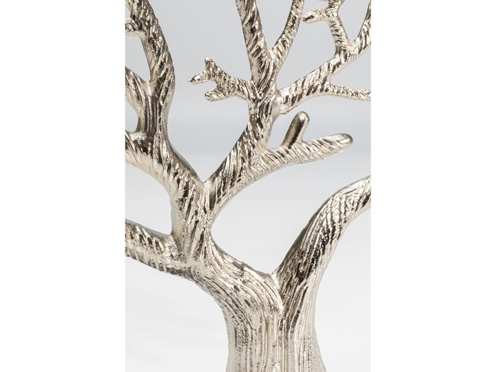Figurka dekoracyjna srebrna drzewo 39x7 cm Rośliny Kolor Srebrny Kategoria Figury i rzeźby