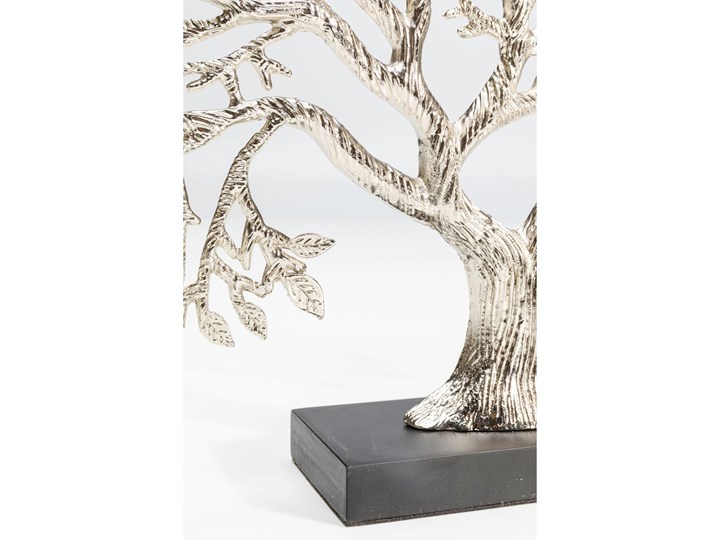Figurka dekoracyjna srebrna drzewo 39x7 cm Kolor Srebrny Rośliny Kategoria Figury i rzeźby