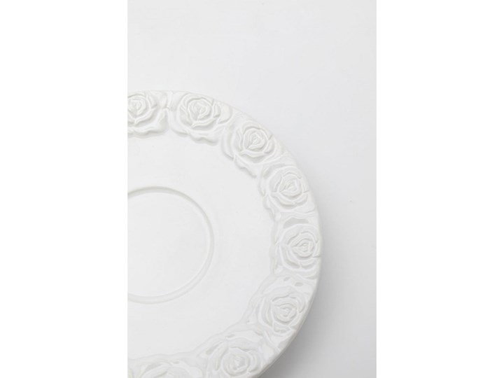 Filiżanka ze spodkiem Rosa biała Kolor Biały Ceramika Kategoria Filiżanki