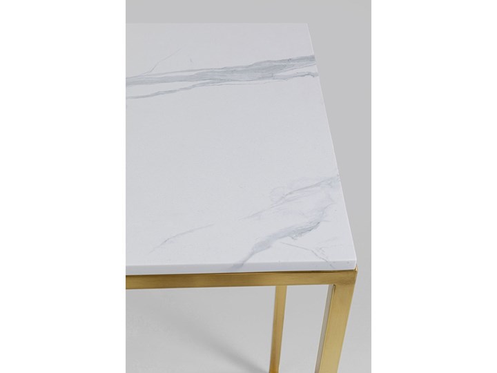 Konsola Art Marble 142x42 biało-złota Szkło Stal nierdzewna Wysokość 142 cm Szerokość 142 cm Kolor Złoty