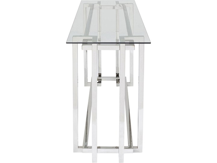 Konsola Clara 145x48 cm srebrna - blat szklany Szkło Kategoria Konsole Szerokość 145 cm Kolor Biały