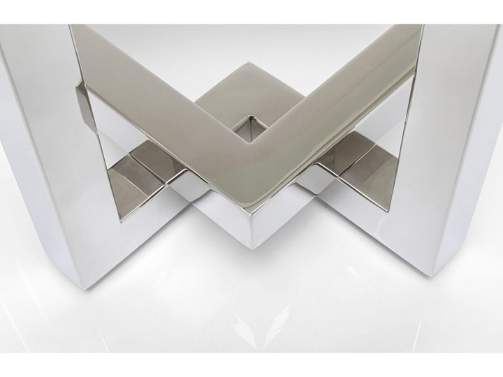 Konsola Clara 145x48 cm srebrna - blat szklany Szkło Szerokość 145 cm Kolor Biały Kategoria Konsole