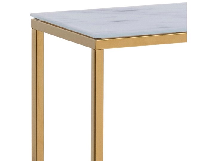 Konsola Estelle 110x81 cm biało-złota Szerokość 110 cm Kolor Złoty