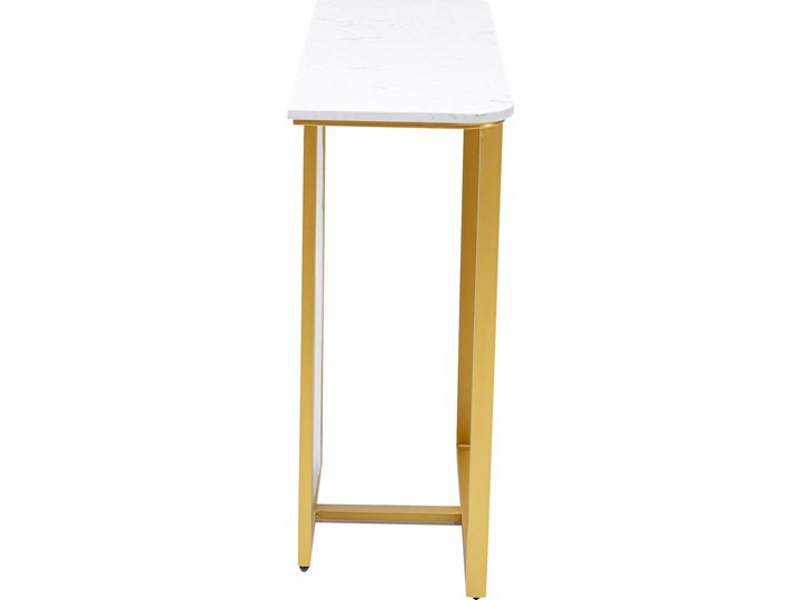 Konsola Tiara 77x30 cm - blat marmur Kolor Biały