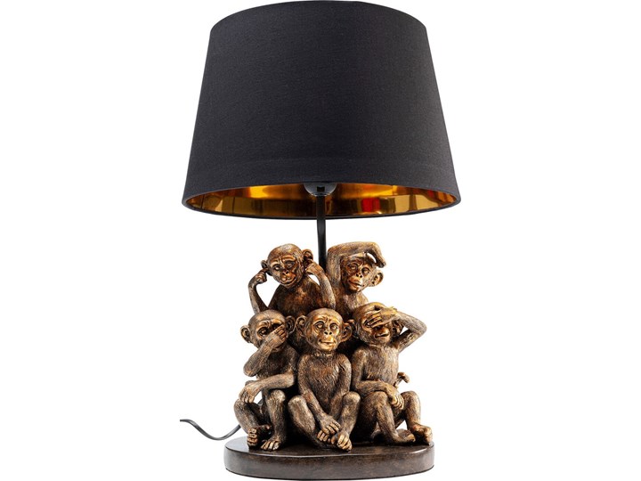 Lampa stołowa Animal Five Monkeys Ø31x48 cm Kategoria Lampy stołowe Kolor Czarny