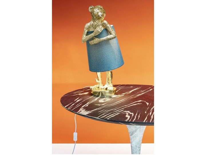 Lampa stołowa Animal Monkey 23x58 cm niebieska Kategoria Lampy stołowe Stal Lampa z abażurem Kolor