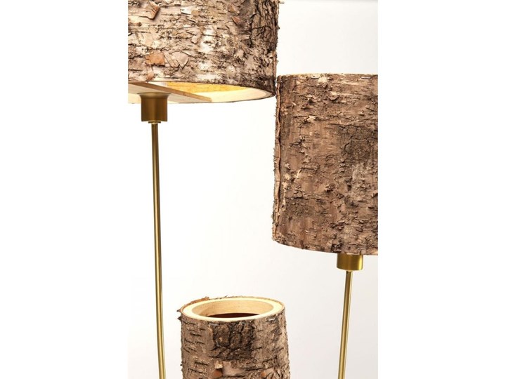 Lampa stołowa Corteccia 50x85 cm Kolor Biały Stal Drewno Kategoria Lampy stołowe