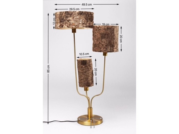 Lampa stołowa Corteccia 50x85 cm Drewno Stal Kategoria Lampy stołowe