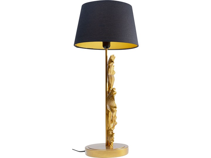 Lampa stołowa Leaf Ø31x69 cm złota - klosz czarny Lampa z kloszem Kolor Złoty
