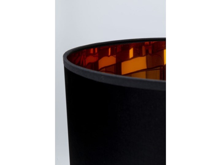 Lampa stołowa LED metalowa złota 38x70 cm Kolor Biały Lampa z kloszem Tkanina Tworzywo sztuczne Stal Kategoria Lampy stołowe