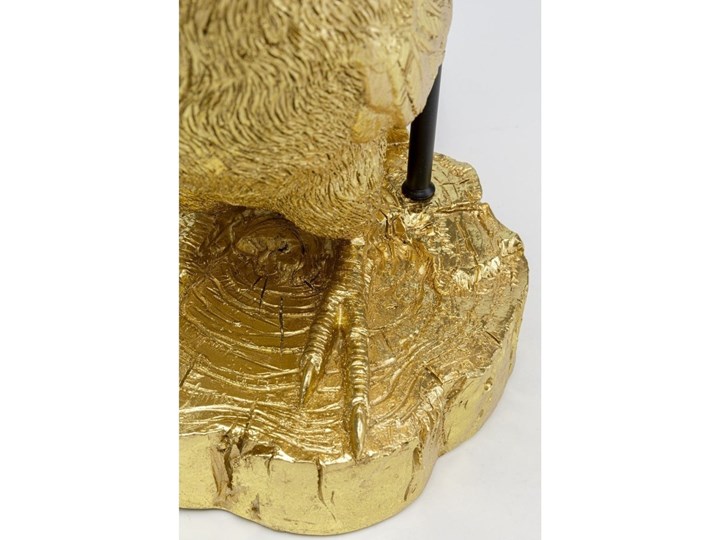Lampa stołowa LED metalowa złota 38x70 cm Tworzywo sztuczne Tkanina Stal Lampa z kloszem Styl Nowoczesny