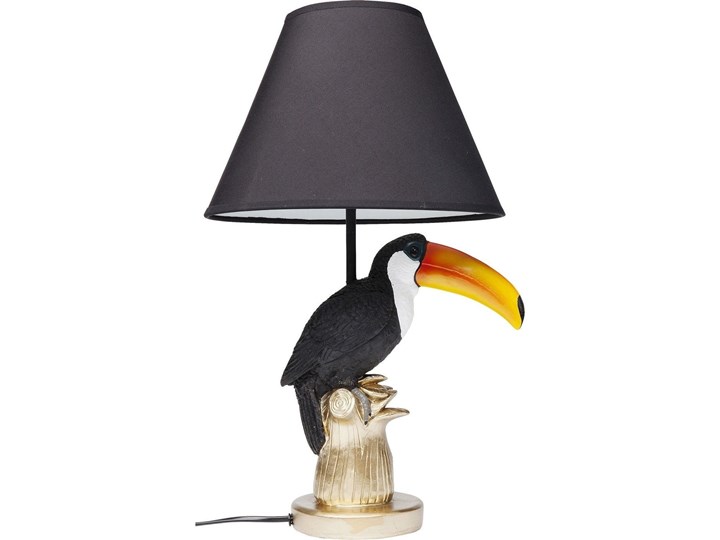 Lampa stołowa Toucan 50x28 cm Stal Kolor Czarny Lampa z abażurem Kategoria Lampy stołowe