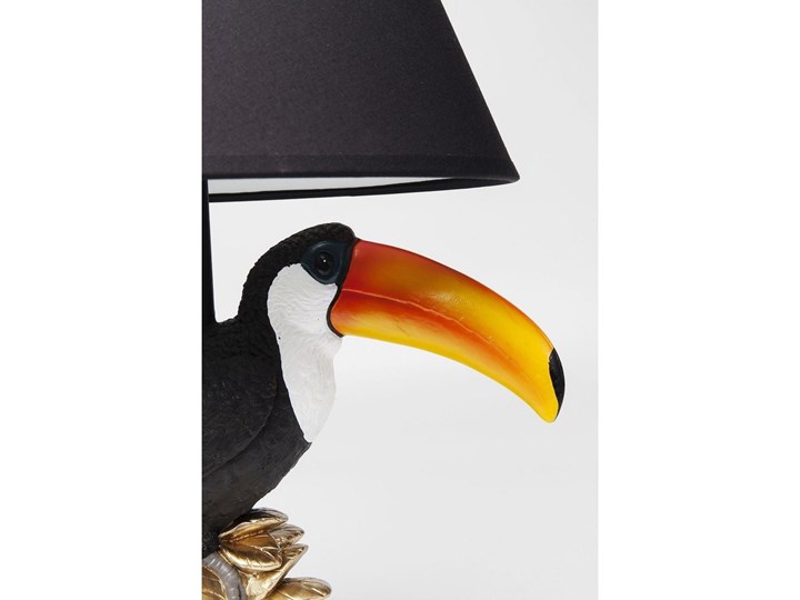 Lampa stołowa Toucan 50x28 cm Lampa z abażurem Stal Kategoria Lampy stołowe Kolor Czarny