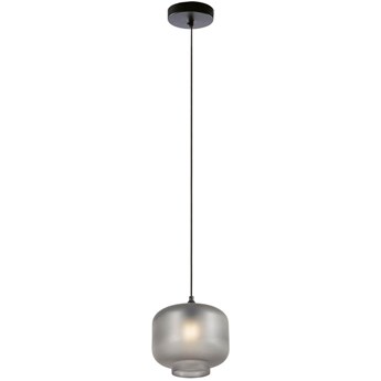 Lampa wisząca z szarego szkła kryształowego 20 cm