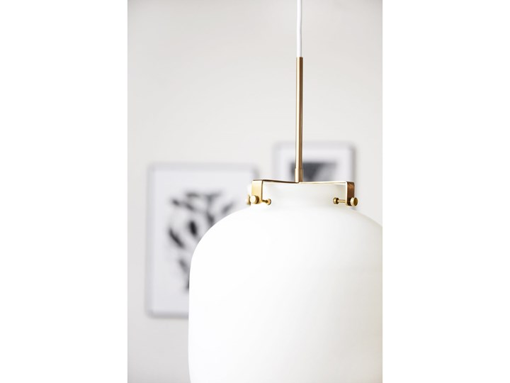 Lampa wisząca Ball ∅30x35 cm biała Lampa kula Metal Szkło Ilość źródeł światła 1 źródło