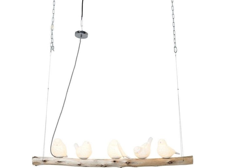 Lampa wisząca Dining Birds 120 cm Kolor Brązowy Lampa inspirowana Ceramika Drewno Kategoria Lampy wiszące
