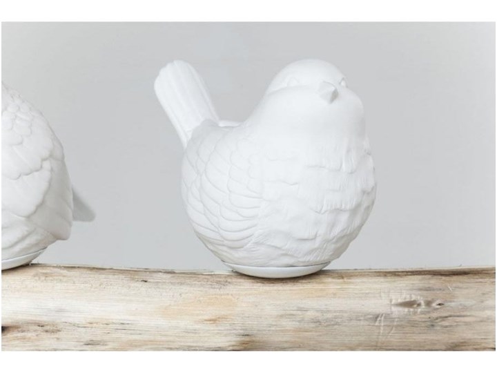 Lampa wisząca na drewnianej belce z kloszami w kształcie ptaszków biała 120x15 cm