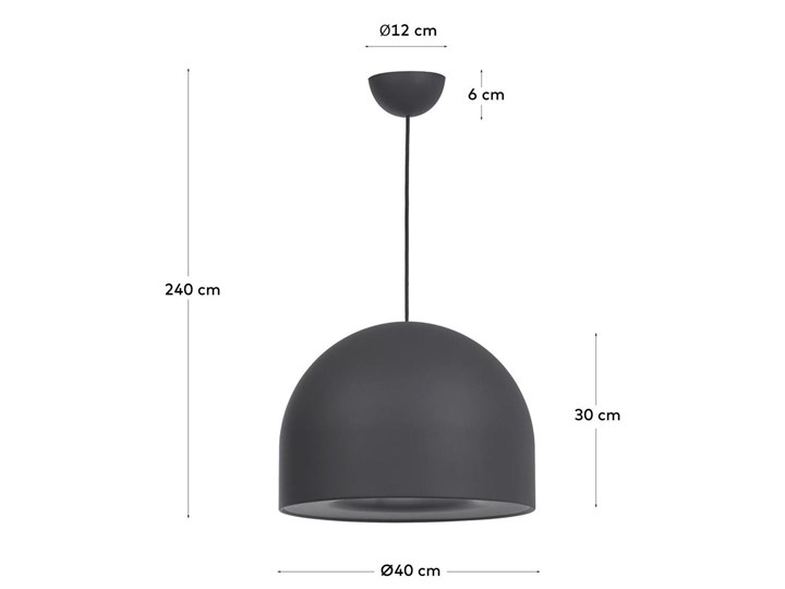 Lampa sufitowa Karina w kolorze czarnego aluminium Kolor Czarny Kategoria Lampy wiszące